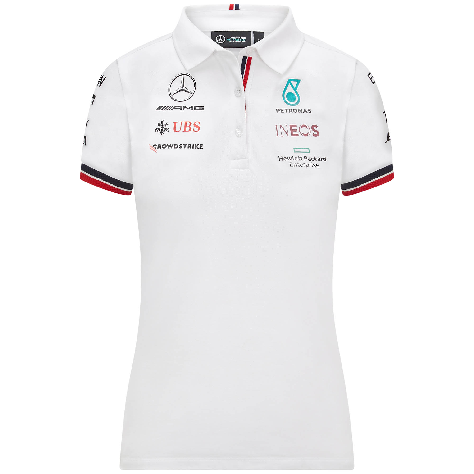 Fanatics Mercedes AMG Petronas F1 2021 Team Polo Shirt Top - White ...