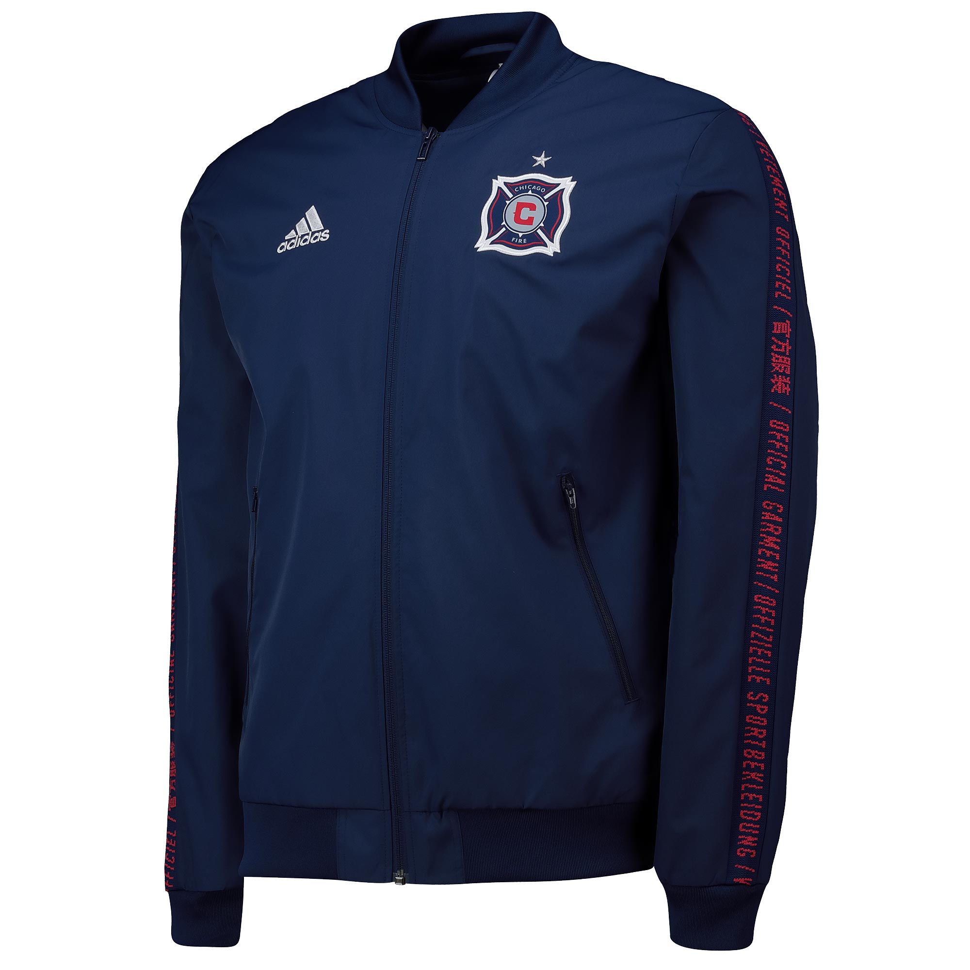 MLS Chicago Fire Anthem Jacket Coat Top Navy Mens adidas | eBay