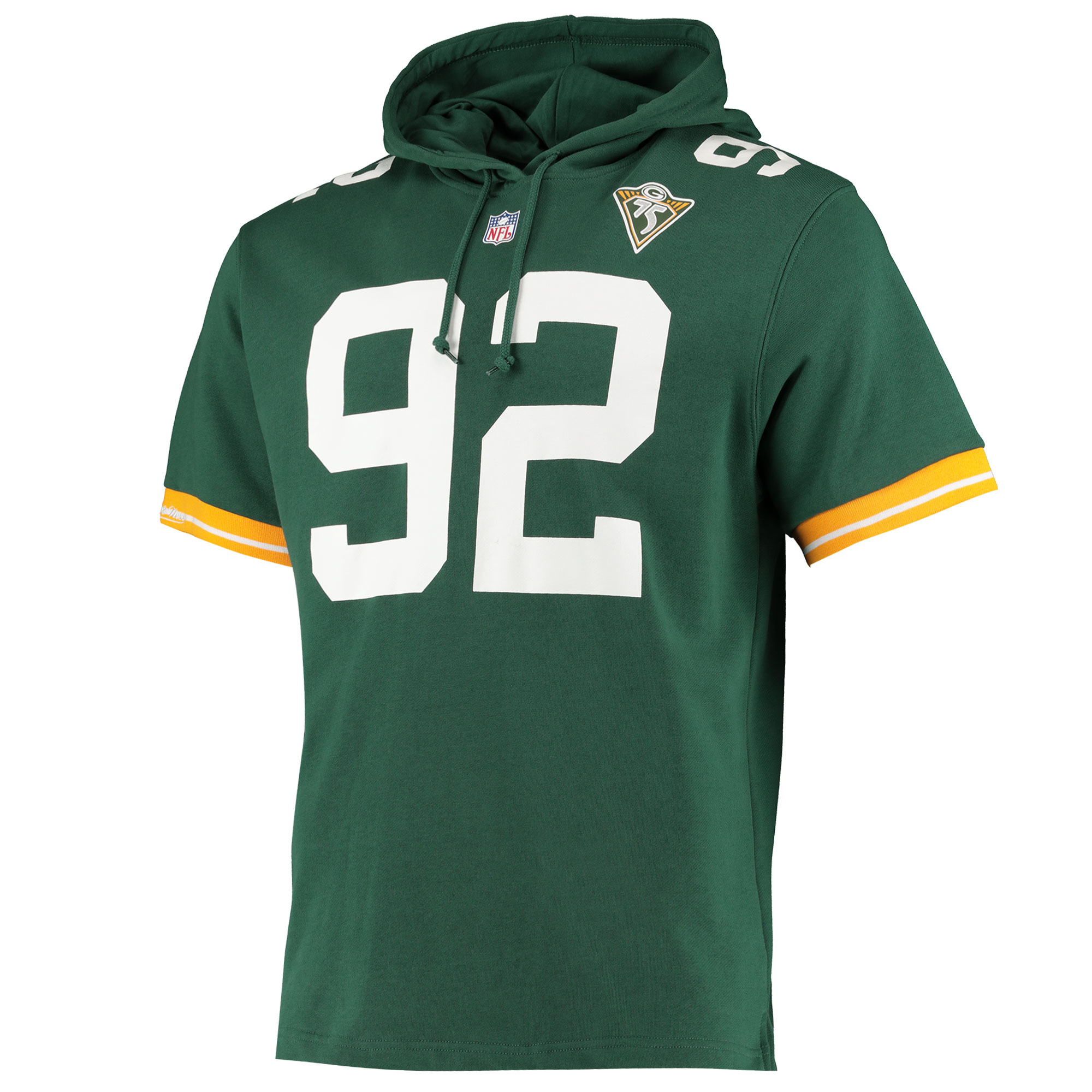 Green Bay Packers Mitchell And Ness Reggie White Short Sleeve Hoodie