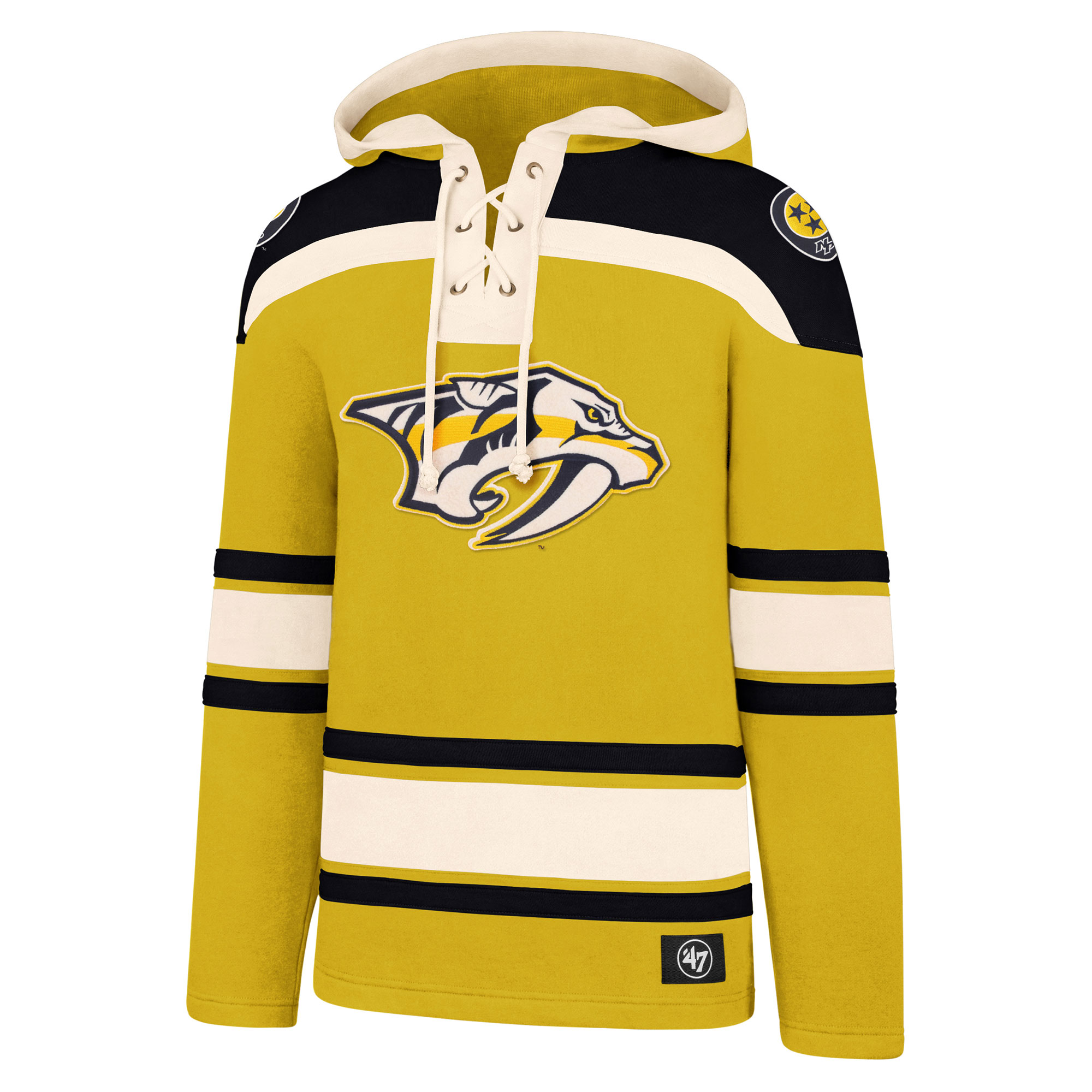 NHL Nashville Predators 47 Brand Lacer Hoodie Top Sweater Jumper ...